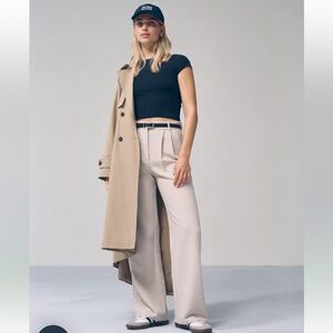 A&F Sloane Tailored Wide Leg Pant